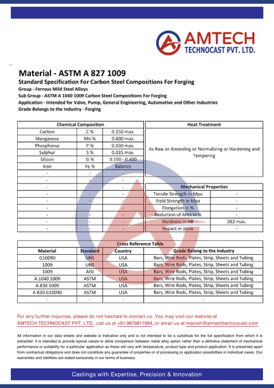 ASTM A 827 1009